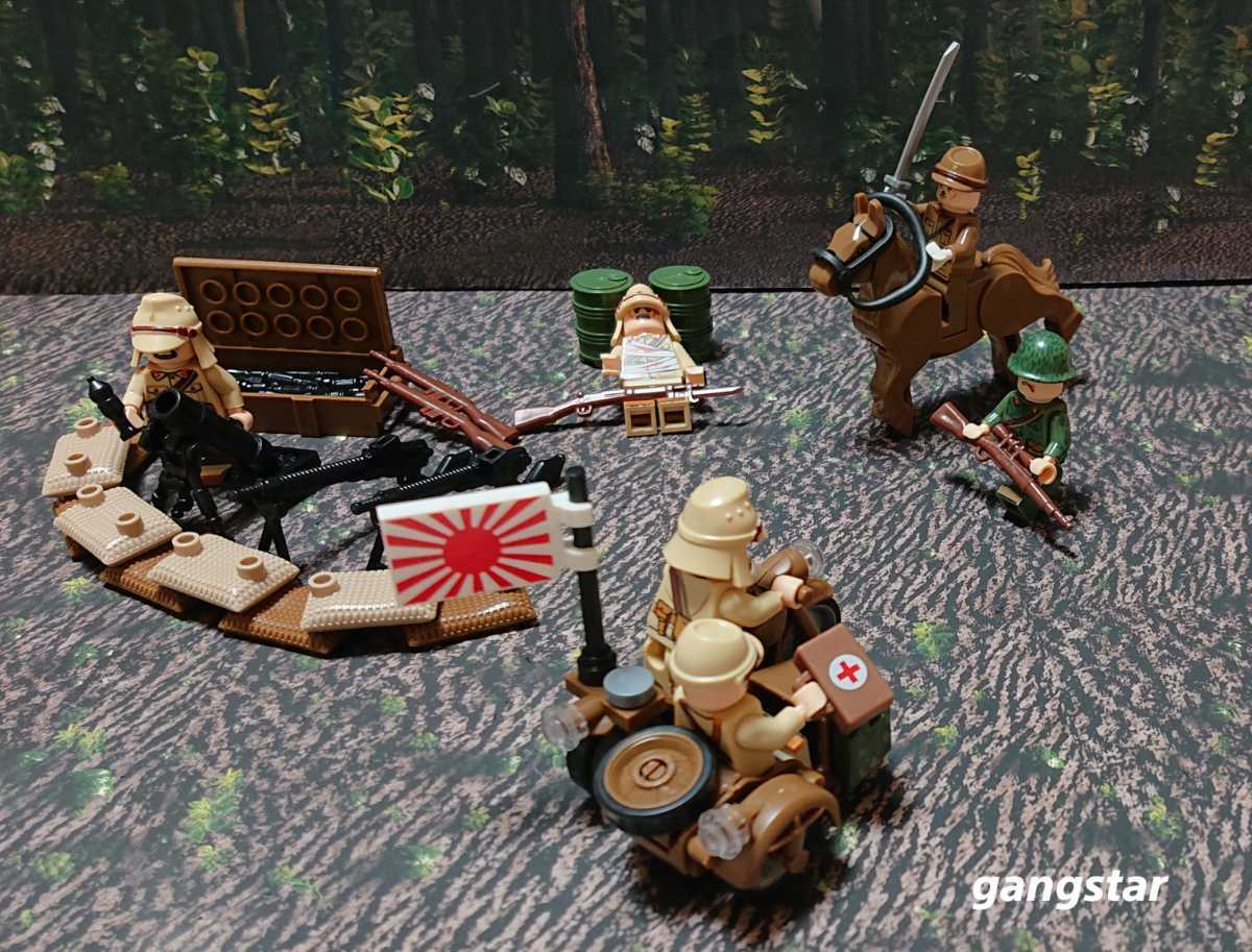 【国内発送 レゴ互換】日本軍兵士６人&アクセサリーセット ミリタリーブロック_画像9