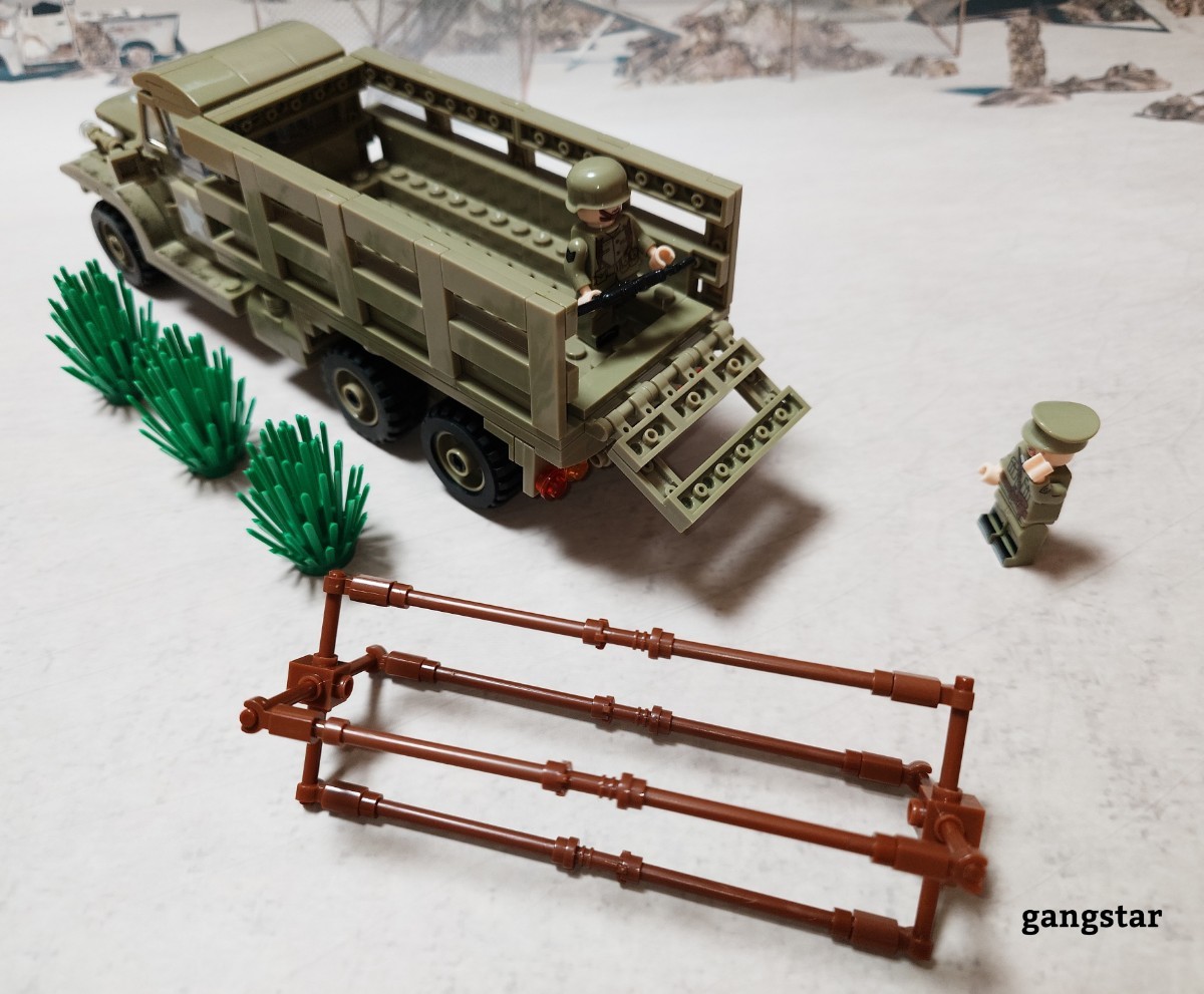 【国内発送 レゴ互換】アメリカ軍　CCKW　軍用トラック　ミリタリーブロック模型