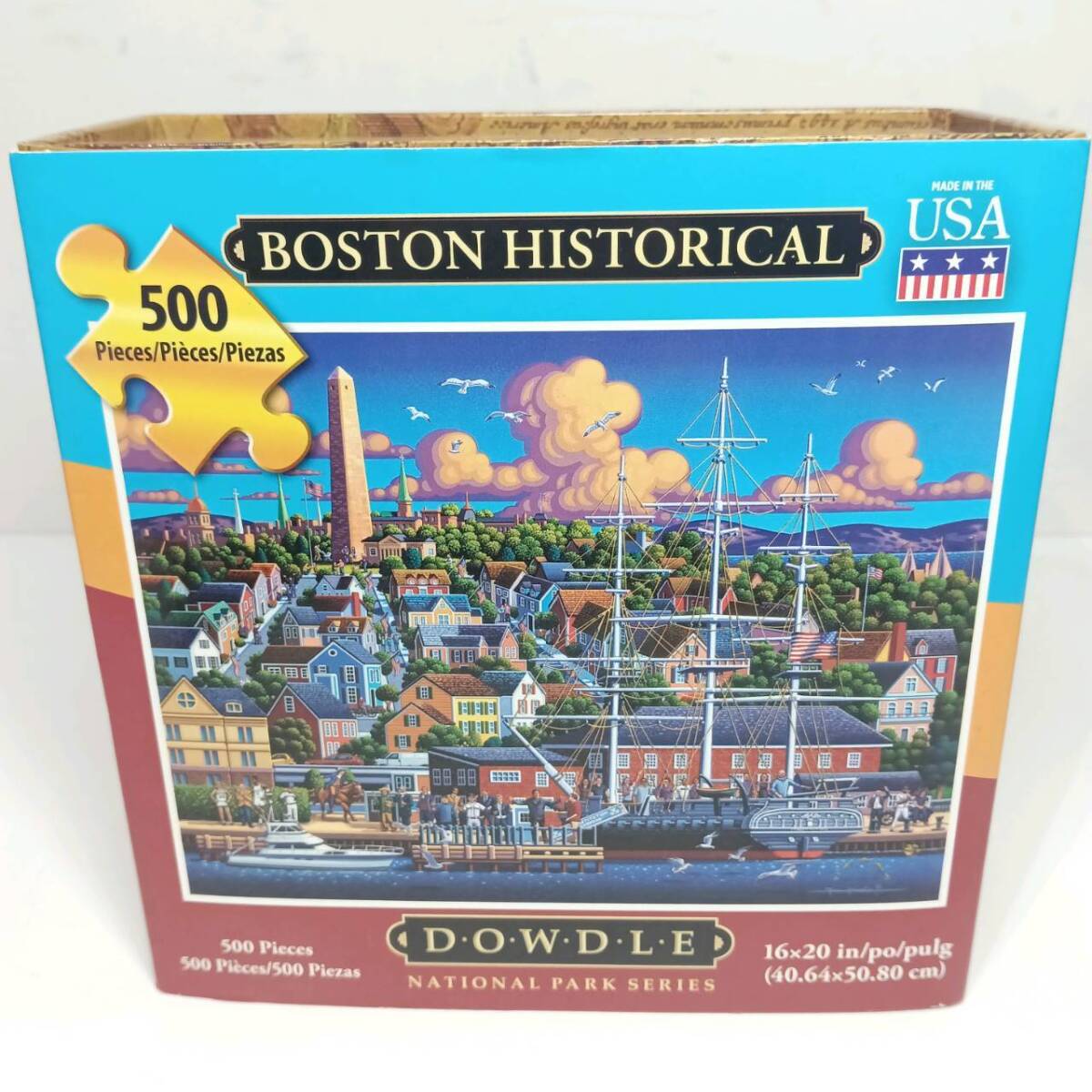 【未使用】Dowdle ボストン 歴史 500ピース ジグソーパズル BOSTON HISTORICAL 海外パズル USA_画像1