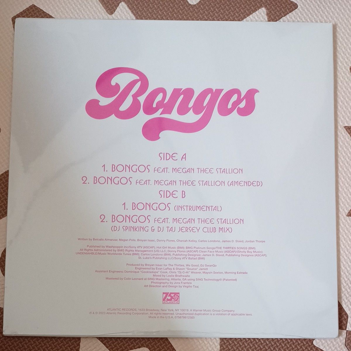 BONGOS Cardi b feat. Megan Thee Stallion Coke Clear 12” Vinyl US 