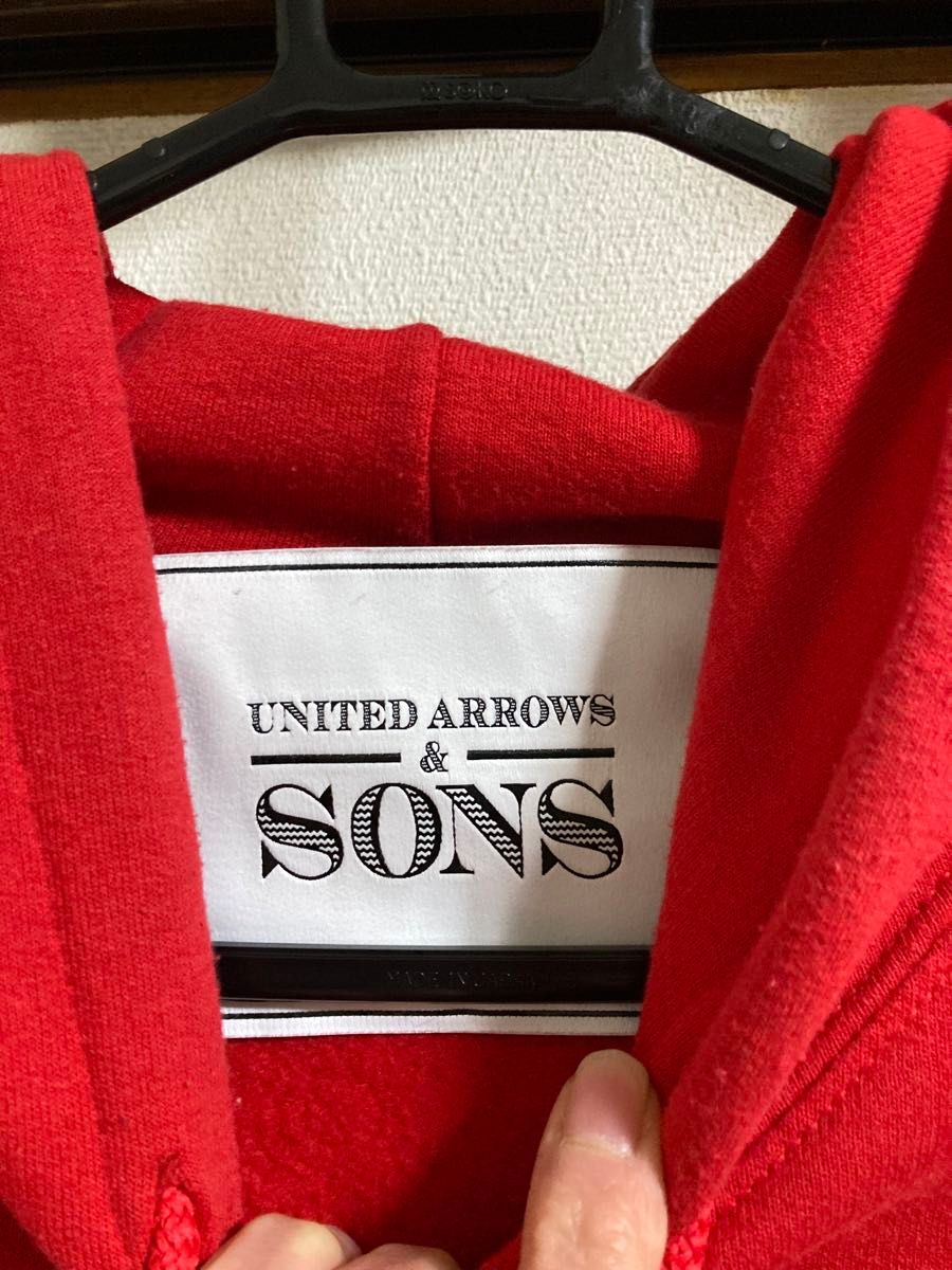 ★UNITED ARROWS ＆ SONS×AUTO MOAI ★パーカー（赤・S）