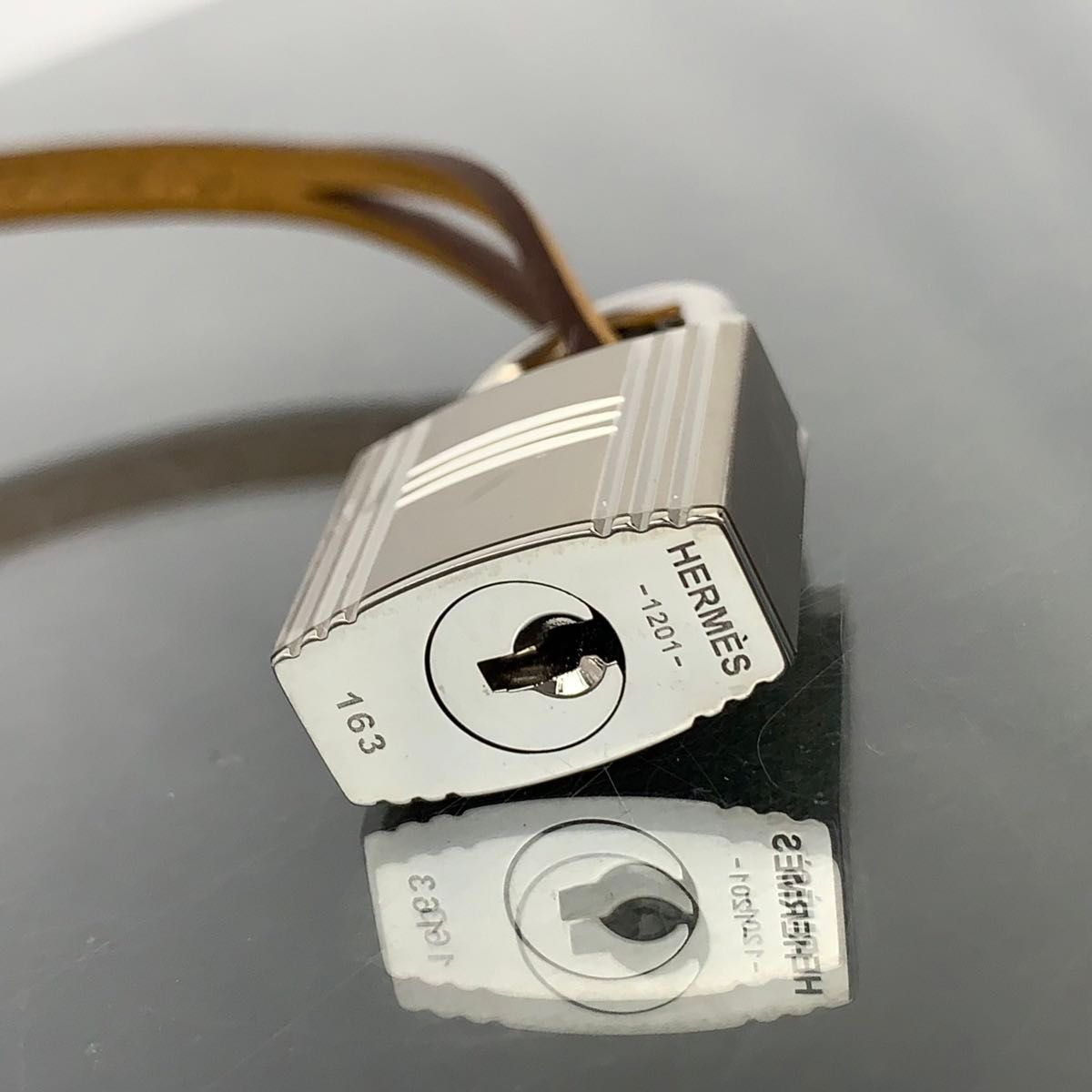 HERMES エルメス カデナ クロシェット 南京錠 シルバー ブラウン HERMES エルメス カデナ クロシェット 南京錠 シルバー ブラウン