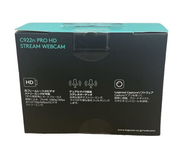 θ【新品未開封】ロジクール/Logicool C922n PRO HD STREAM WEBCAM ストリーム ウェブカメラ フルHD 1080p 完品 S88273252364_画像3