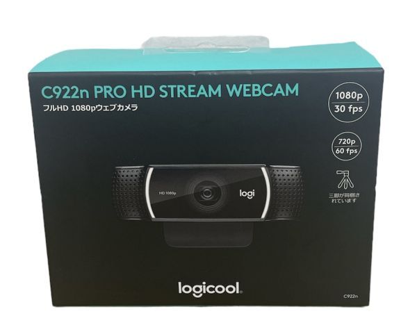 θ【新品未開封】ロジクール/Logicool C922n PRO HD STREAM WEBCAM ストリーム ウェブカメラ フルHD 1080p 完品 S88273252364_画像1