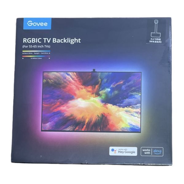 θ【新品未開封品】Govee RGBIG TV Backlight LEDシンクロリボンライト 映像連動機能付 55-65インチ用 H6199 完品 S09691034909_画像1