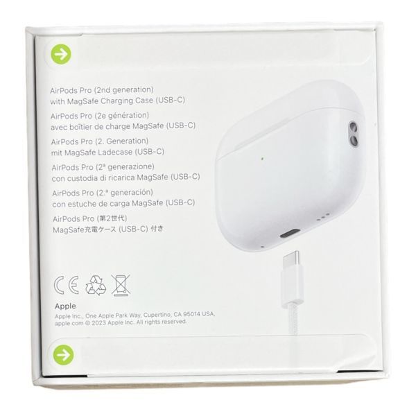 θ【新品未開封品】Apple/アップル AirPods Pro 第2世代 MagSafe充電ケース USB-C MTJV3J/A エアポッズ イヤホン 完品 S48244737895_画像2