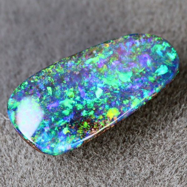 1.270ct 天然ボルダーオパール オーストラリア 遊色抜群 最高品質〔Australia Boulder opal 宝石 jewelry natural 裸石 loose ルース〕_画像3