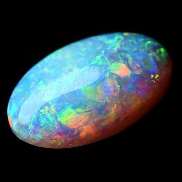 2.700ct 天然ホワイトオパール オーストラリア 遊色抜群 高品質 〔Australia White opal 宝石 jewelry natural 裸石 loose ルース〕_画像1