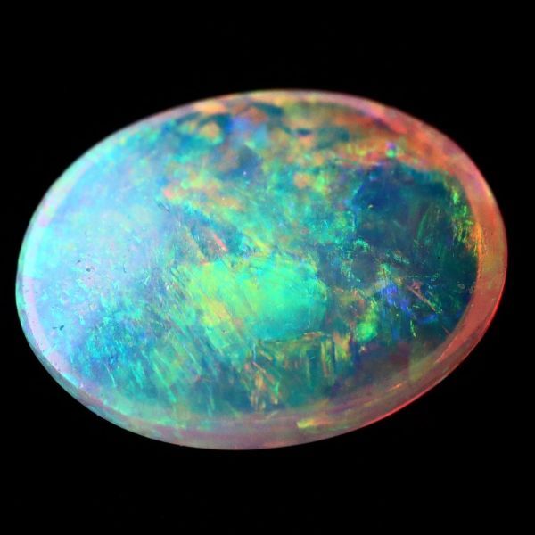 1.050ct 天然ホワイトオパール オーストラリア 遊色抜群 高品質 〔Australia White opal 宝石 jewelry natural 裸石 loose ルース〕_画像5