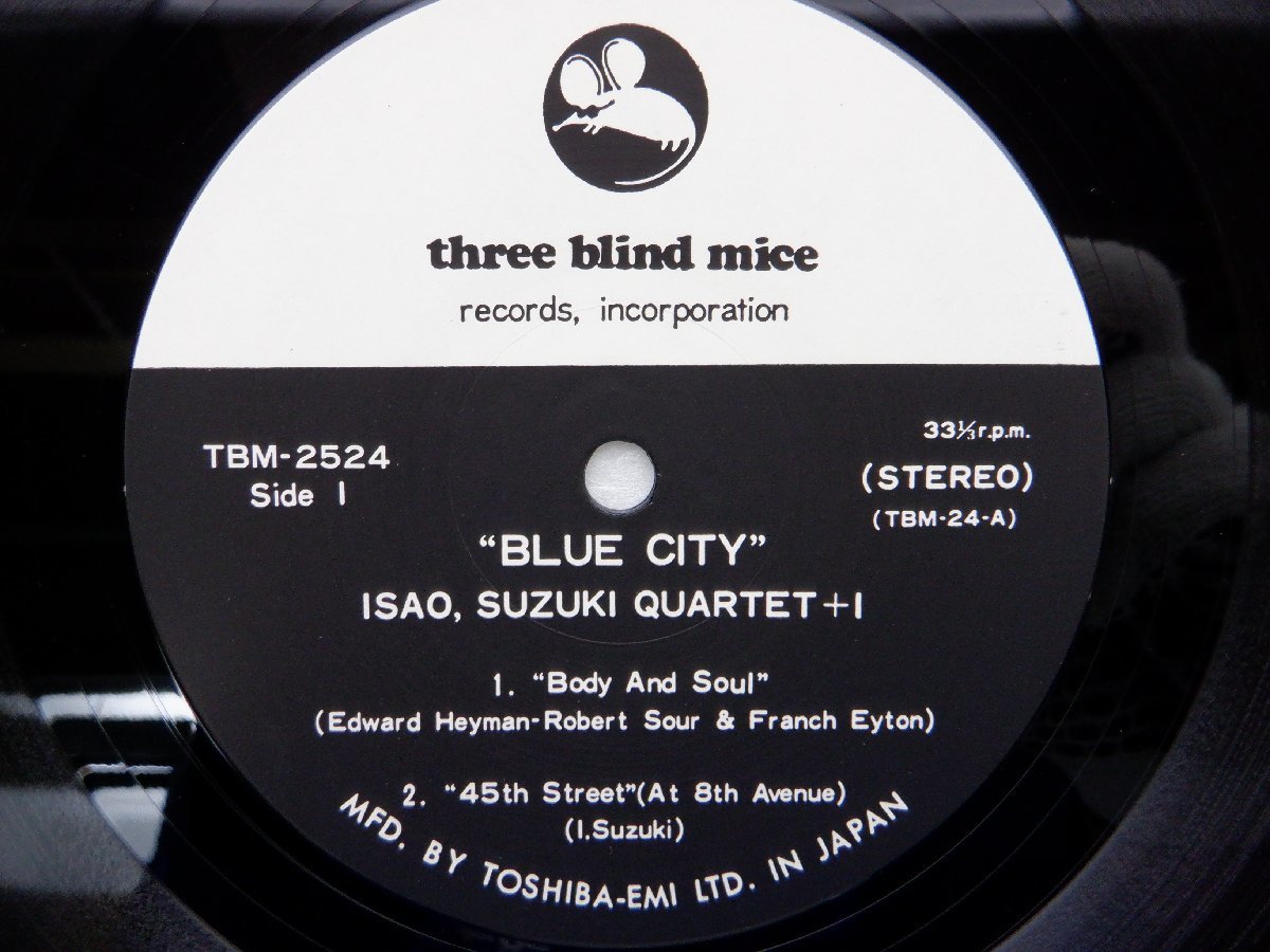 Isao Suzuki Quartet + 1 /Isao Suzuki Quartet「Blue City」LP（12インチ）/Three Blind Mice(TBM(P)-2524)/ジャズ_画像4