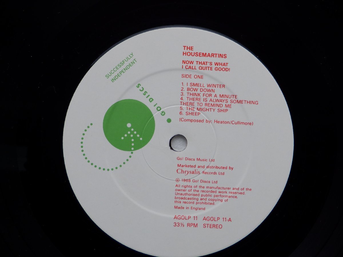 The Housemartins「Now That's What I Call Quite Good」LP（12インチ）/Go! Discs(AGOLP 11)/Rock_画像2