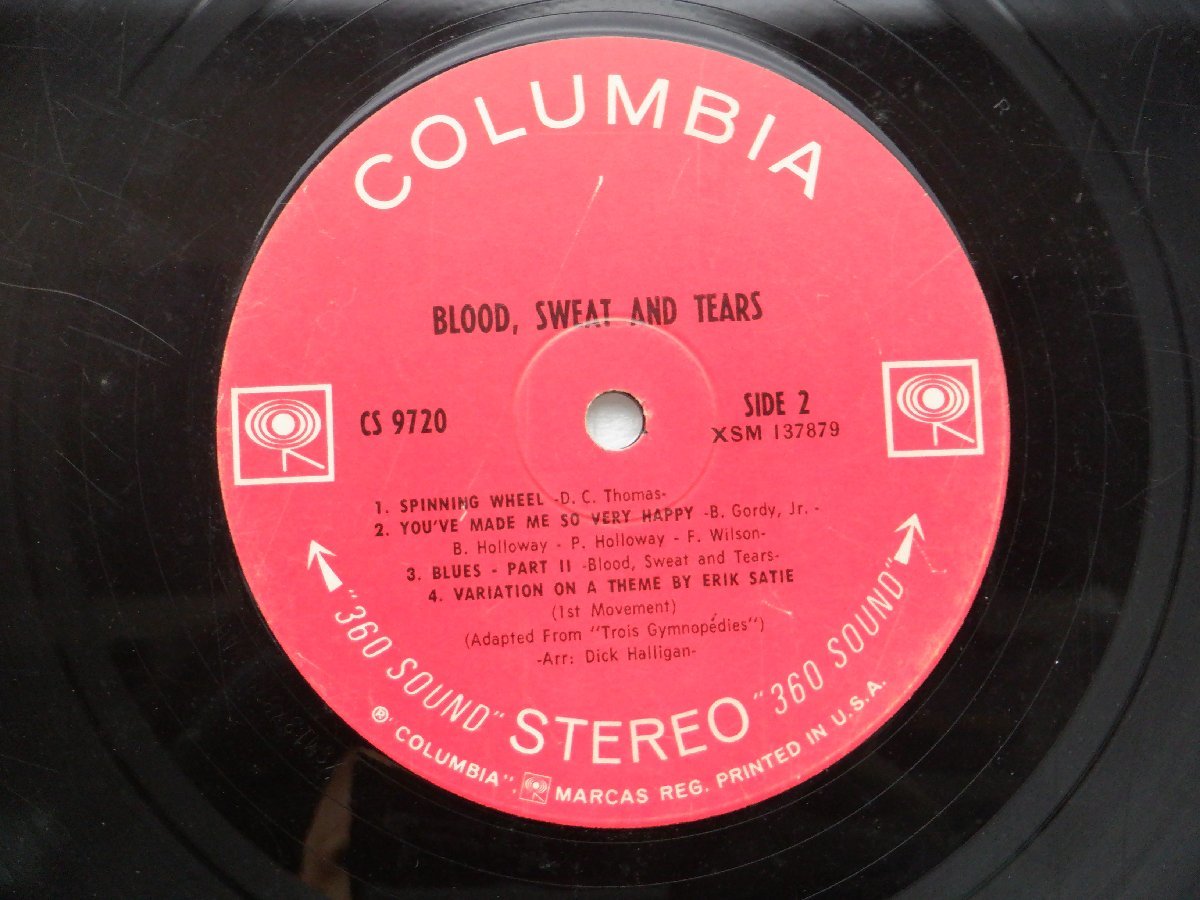 Blood Sweat And Tears「Blood Sweat And Tears」LP（12インチ）/Columbia(CS 9720)/洋楽ロック_画像2