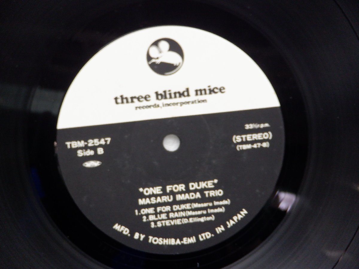 今田勝 Trio「One For Duke」LP（12インチ）/Three Blind Mice(TBM-2547)/ジャズ_画像2