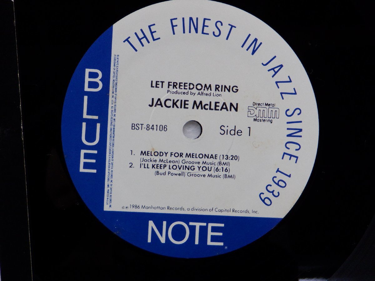 Jackie McLean (ジャッキー・マクリーン)「Let Freedom Ring」LP（12インチ）/Blue Note(BST-84106)/ジャズ_画像2