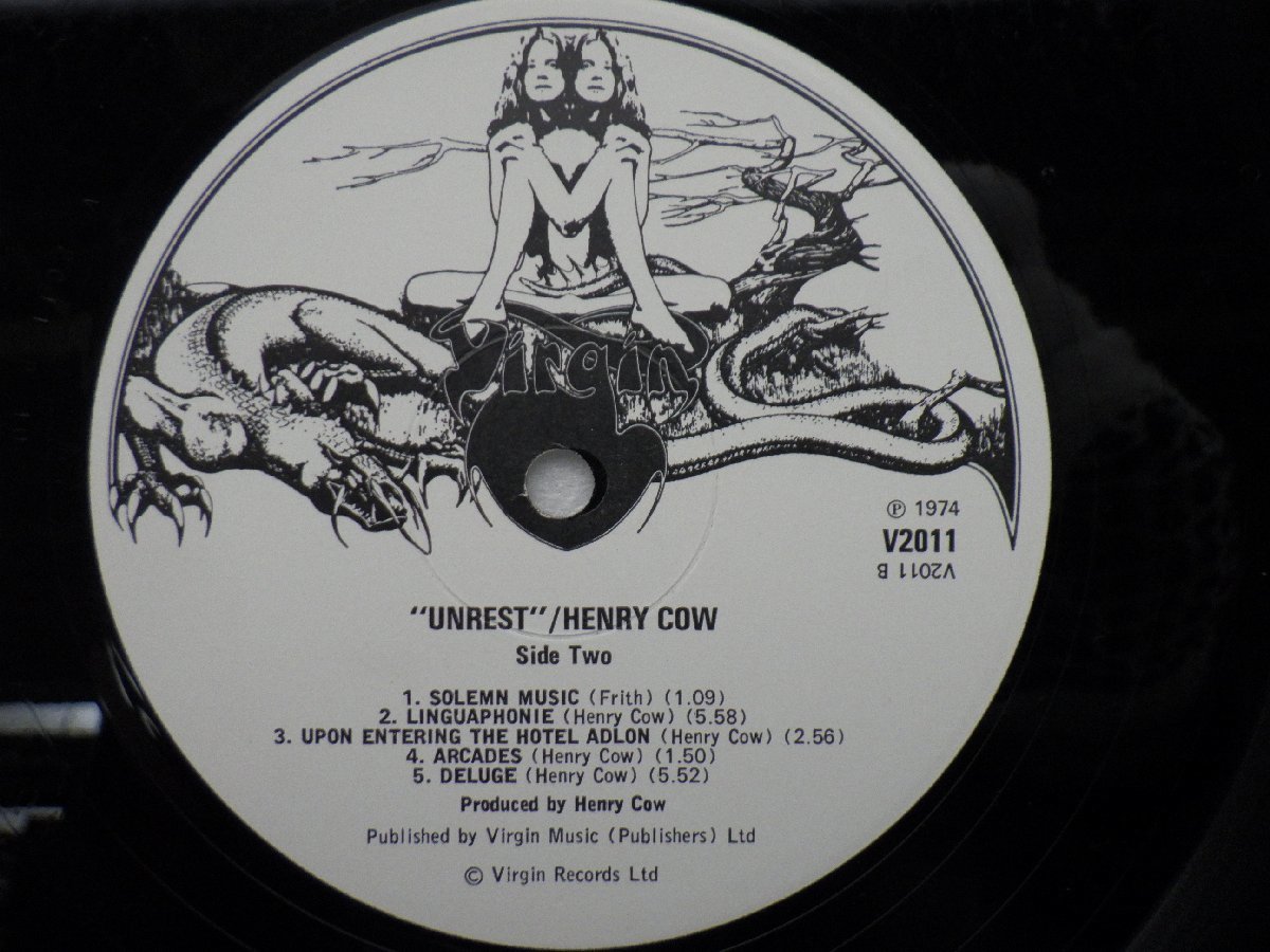 Henry Cow「Unrest」LP（12インチ）/Virgin(V 2011)/洋楽ロック_画像2