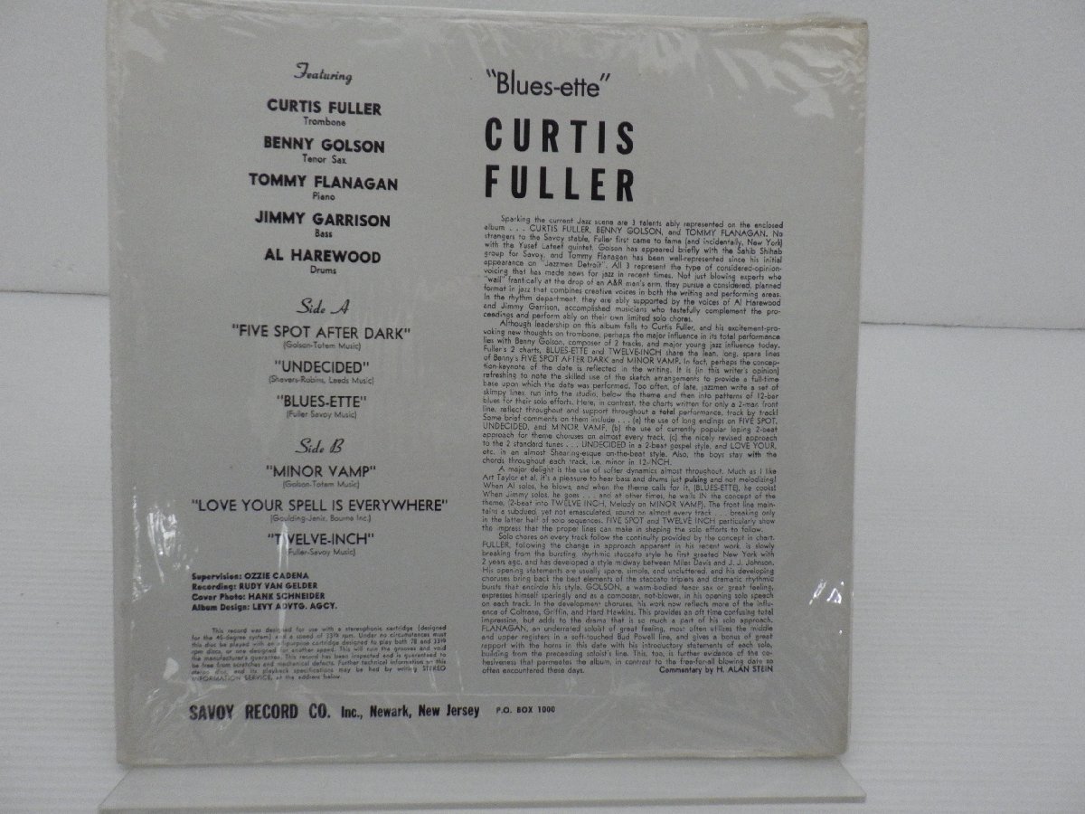 Curtis Fuller's Quintet「Blues-ette」LP（12インチ）/Savoy Records(SST 13006)/Jazz_画像2