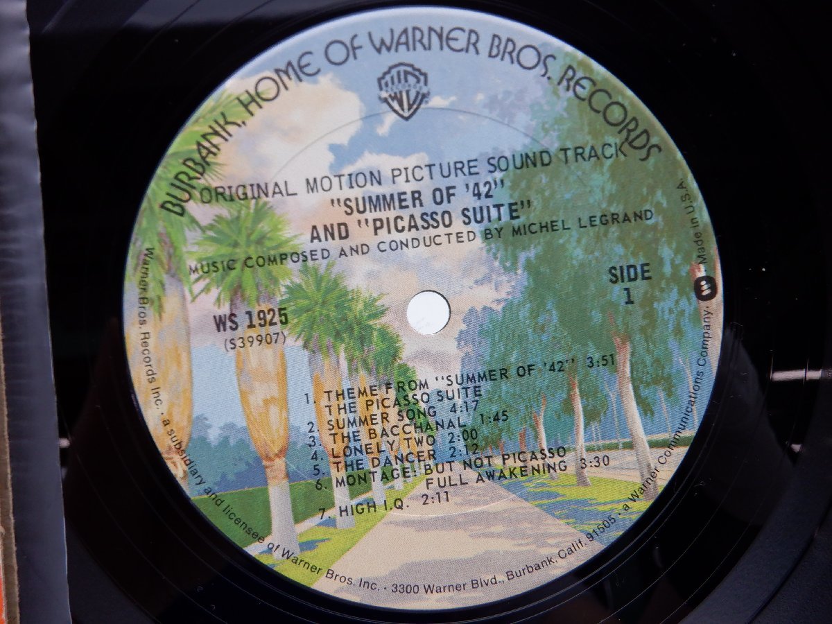 Michel Legrand「Summer Of '42」LP（12インチ）/Warner Bros. Records(WS 1925)/サントラ_画像2