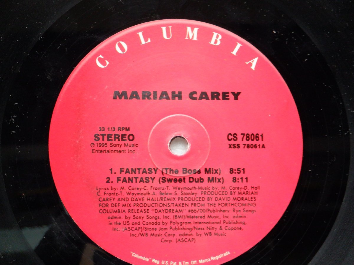 【US盤】Mariah Carey(マライア・キャリー)「Fantasy」LP（12インチ）/Columbia(44X 78044)/Electronic_画像2