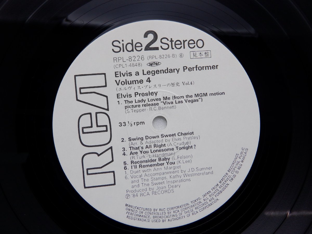 【見本盤】Elvis Presley(エルヴィス・プレスリー)「A Legendary Performer Volume 4(エルヴィス・プレスリーの歴史 Vol.4)」RPL-8226)_画像2