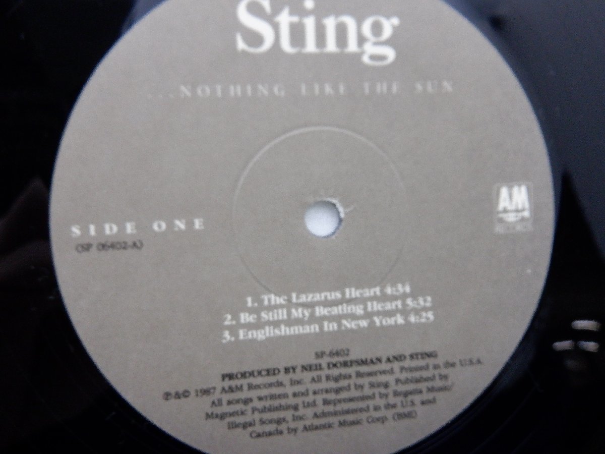 Sting(スティング)「...Nothing Like The Sun」LP（12インチ）/A&M Records(SP 6402)/Rock_画像2