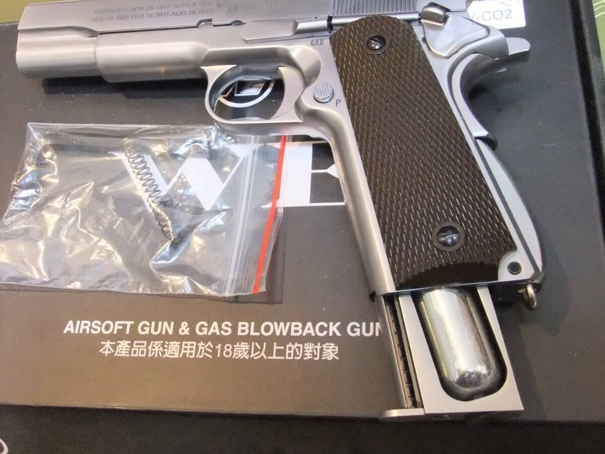 WE製 COLT ガバメント フル刻印 1911 シルバー Co2 海外仕様 Kit(検索用 WA KSC マルイ)_画像5