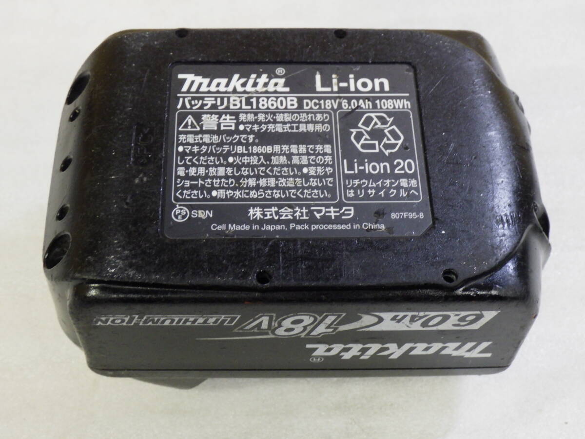 純正 makita マキタ リチウムイオンバッテリー BL1860B 18V 6.0Ah 108Wh 動作品保証#RH192_画像6