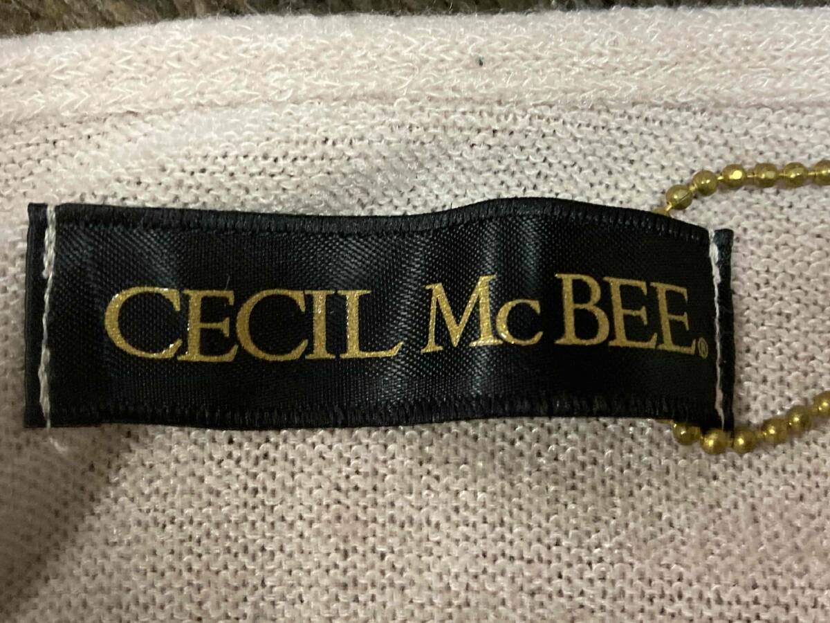 *CECIL McBEE lady's cut and sewn shoulder belt beige M size ( large size. person .) / Cecil McBee 