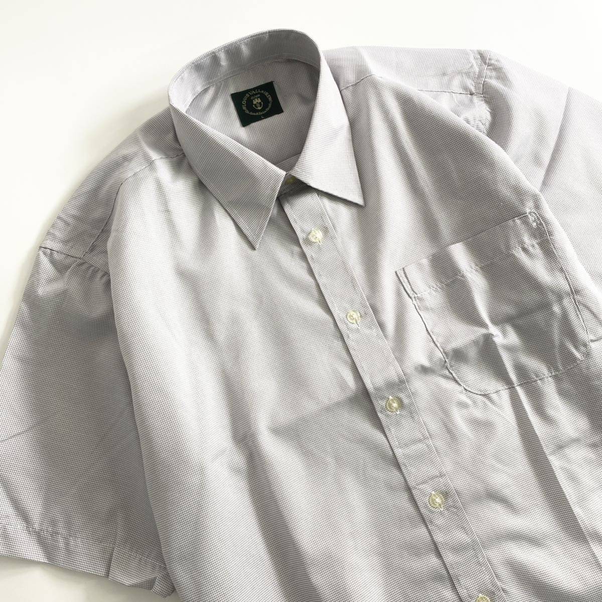 Gb1 LOUIS VALLAIRE 半袖シャツ サイズL メンズ ワイシャツ カッターシャツ ビジネスシャツ 胸ポケット ショートスリーブ トップス 薄手_画像3