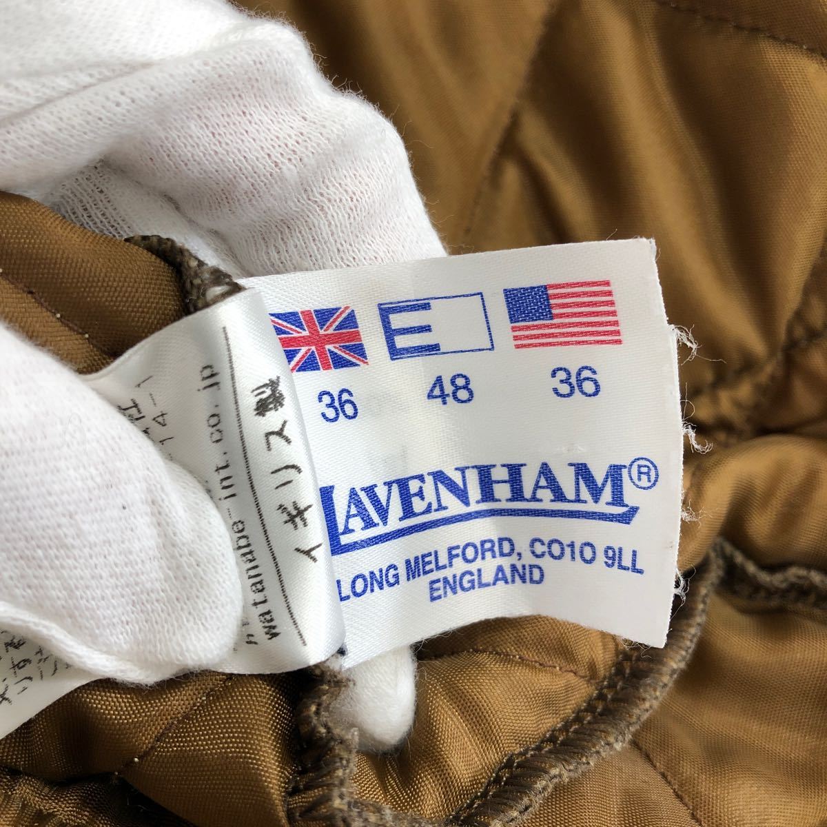 Ab8 イギリス製 LAVENHAM ラベンハム キルティングジャケット 36 ベージュ レディース スリット スナップボタン トップス アウター 上着_画像8