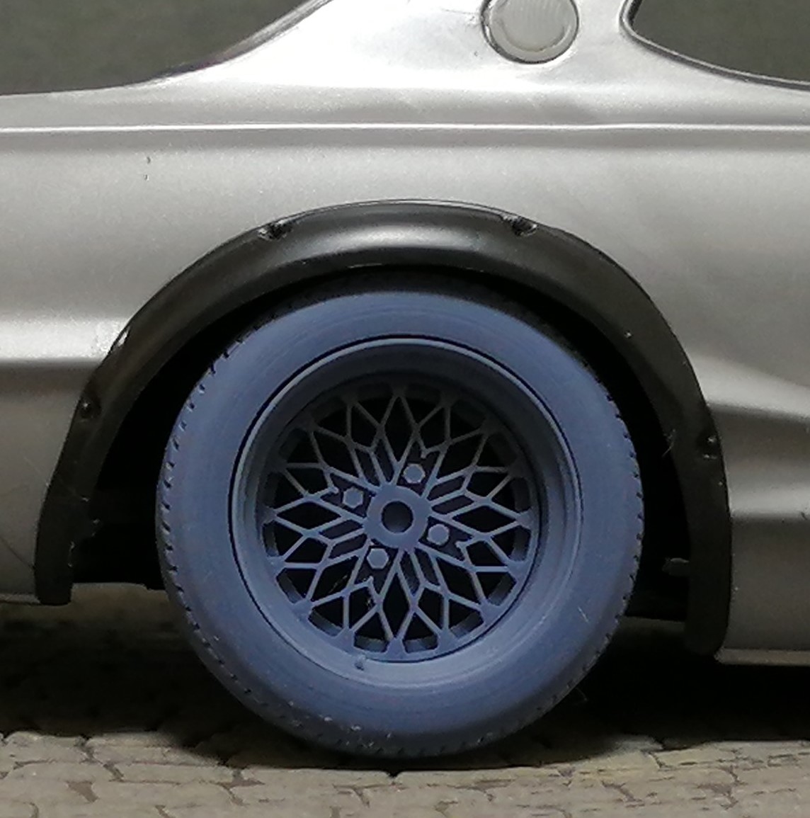 S43　15インチ D-TYPE タイヤ　無塗装　ケイSTYLE!　THEストリートシリーズ　1/24scale　レジン製　3Dプリント_車両装着事例