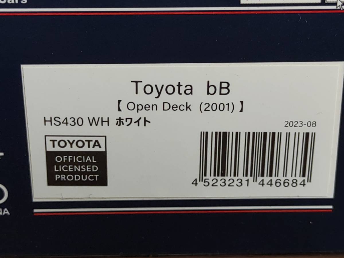 ※Hi-Story ハイストーリー 1/43 トヨタ bB Open Deck 2001 ホワイト 白 新品／未展示品！！！_画像4