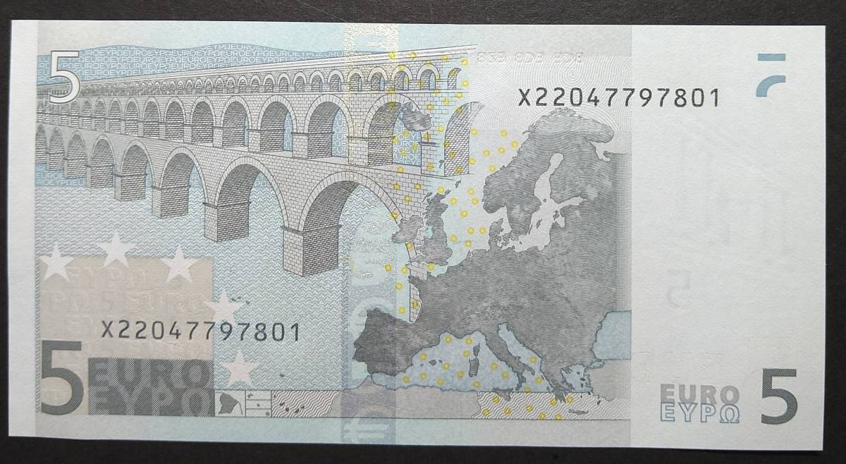 欧州連盟・５ユーロ紙幣（１枚）【中古】_画像2