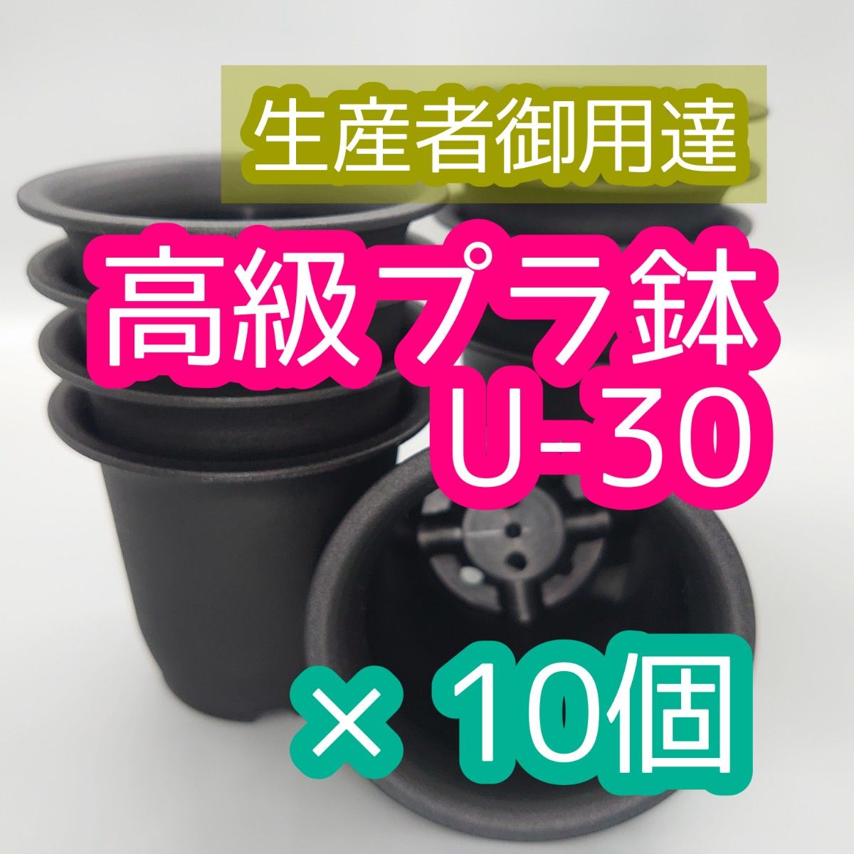 U-30 3号 高級 プラ鉢 硬質 Uシリーズ  盆栽 アガベ 多肉植物 観葉植物 球根植物 コーデックス 塊根植物