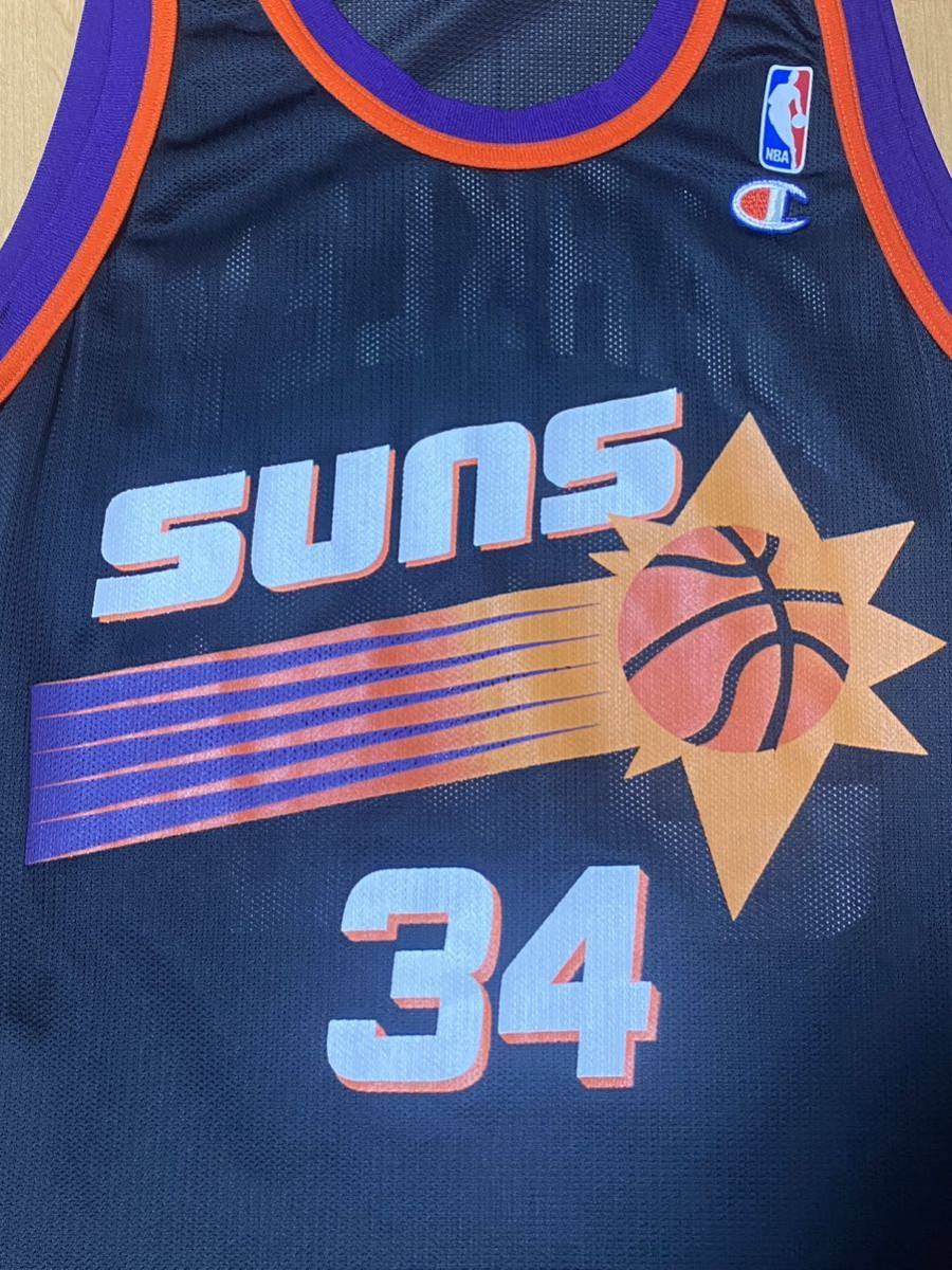 チャールズバークレー Charles Barkley Champion製 ユニフォーム ゲームシャツ NBA Suns サンズ サイズ44 レイカーズ ウォリアーズ ブルズの画像3