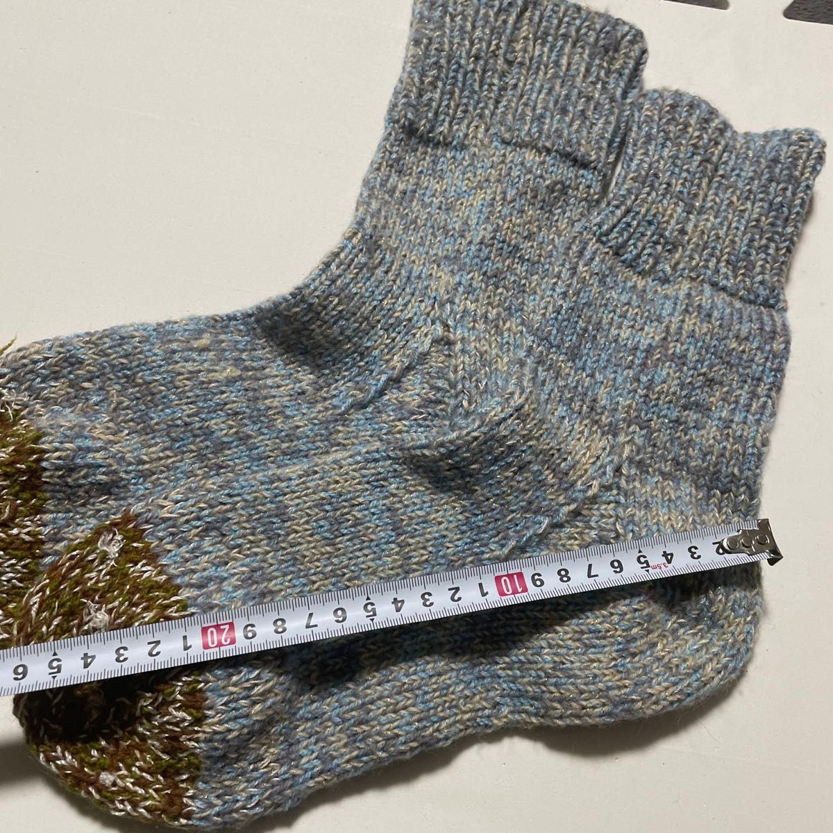 ばーちゃんの手編みの靴下 27cm