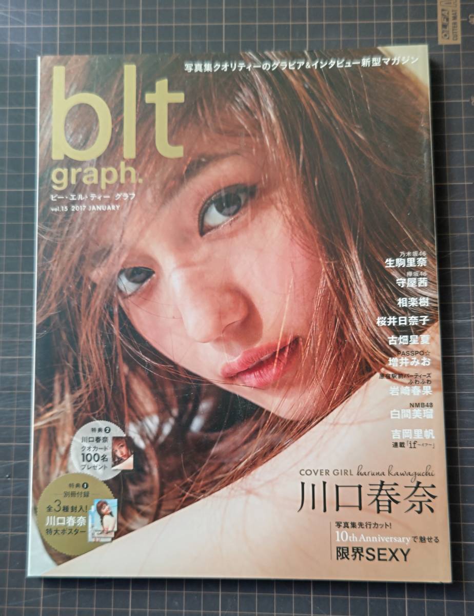 【写真集】「blt.15」 2017 01 川口春奈　ポスター無し_画像1