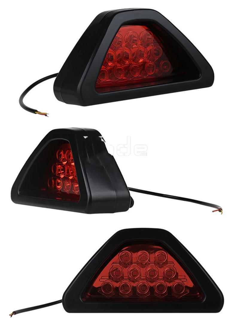 F1 style triangle back foglamp . lighting + blinking mode super high luminance waterproof clashing prevention 