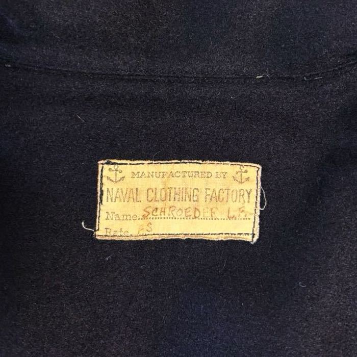 希少 40's VINTAGE 官給品 US NAVY セーラー ジャケット 実物 米 希少 40's VINTAGE 官給品 US NAVY セーラー ジャケット 実物 米
