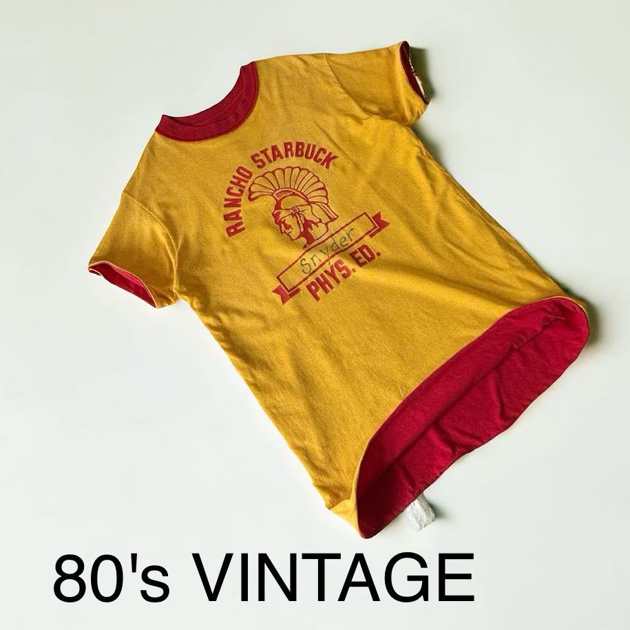 80's VINTAGE リバーシブルTシャツ ダブルフェイス アメリカ購入 ビンテージ 古着 輸入 MERRYGARDEN メリーガーデン 半袖 ヴィンテージ