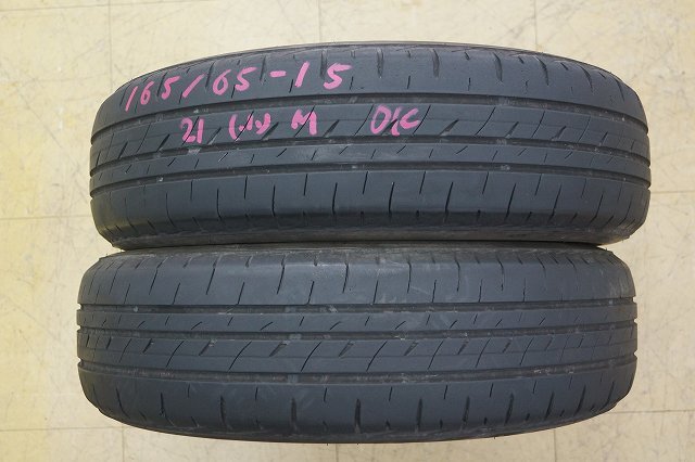 送料無料【中古】165/65R15 ブリジストン プレイズ PX2 PXⅡ 21年 2本 スペア 応急_画像9