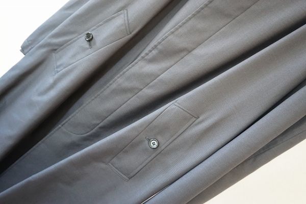 [ prompt decision ]Aquascutum Aquascutum men's long coat silk silk thin gray series large size England made [859703]