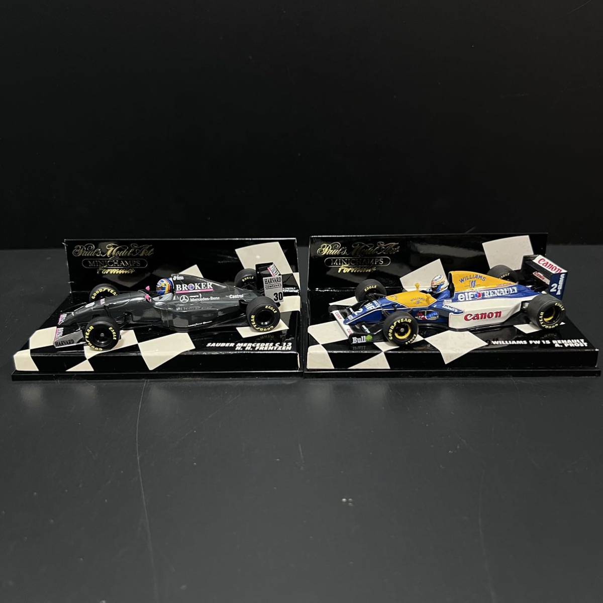 1000円スタート　MINICHAMPS 1/43 ザウバー SAUBER C13 H.H.FRENTZEN FW15 A.PROST 2台セット　保管品_画像3