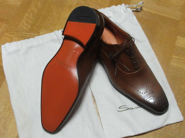 【送料無料】Santoni サントーニ 　茶　ブラウン　ウイングチップ　サイズ65_画像5