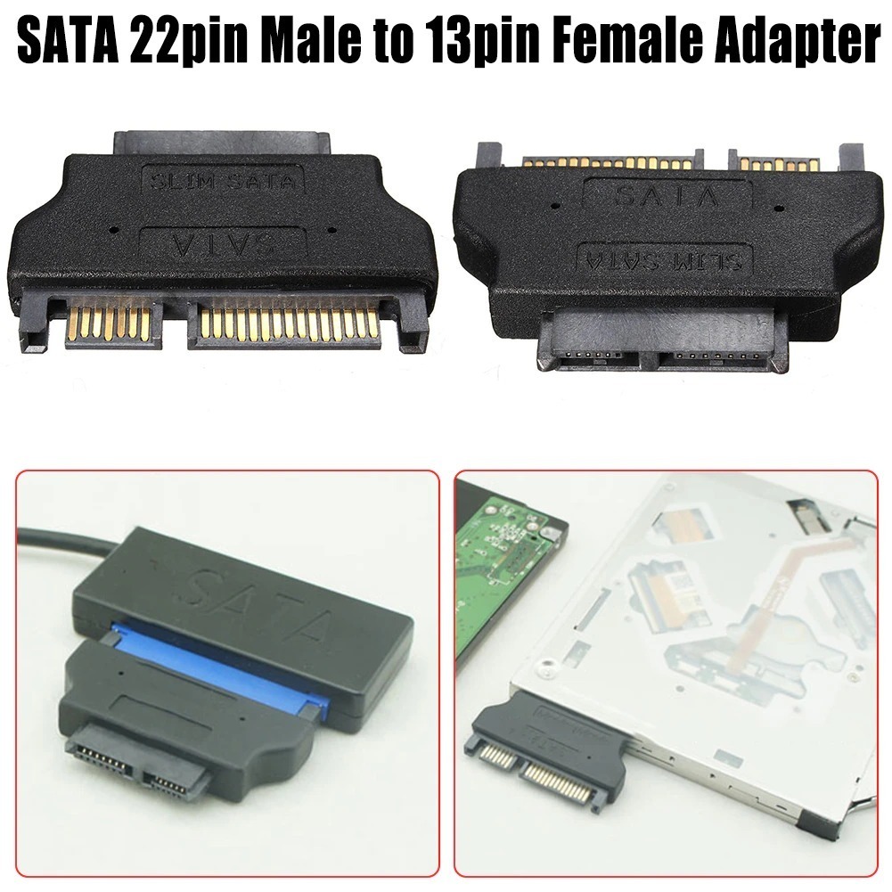 スリム SATA 変換アダプター SATA 22Pin (オス) ⇔ SLIM SATA 13Pin (メス) 変換 アダプター コネクタｘ1_画像10