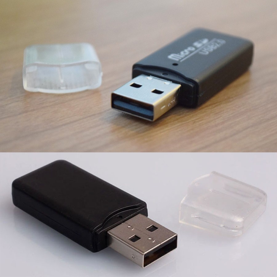 USB 2.0 対応 マイクロ フラッシュメモリー カードリーダー アダプター ブラックの画像2