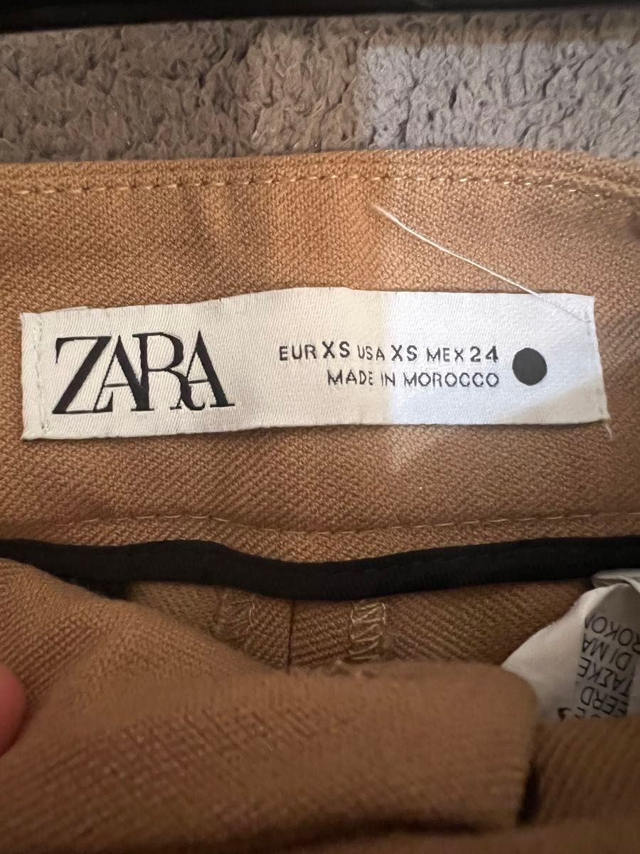 ZARA ザラ　スラックス パンツ キャメル　ブラウン