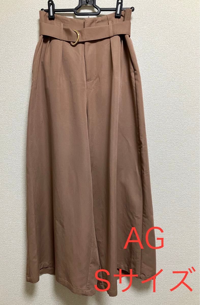 【美品】AG　ベルト付　パンツ　くすみピンク　レディース　春　夏　レディースファッション