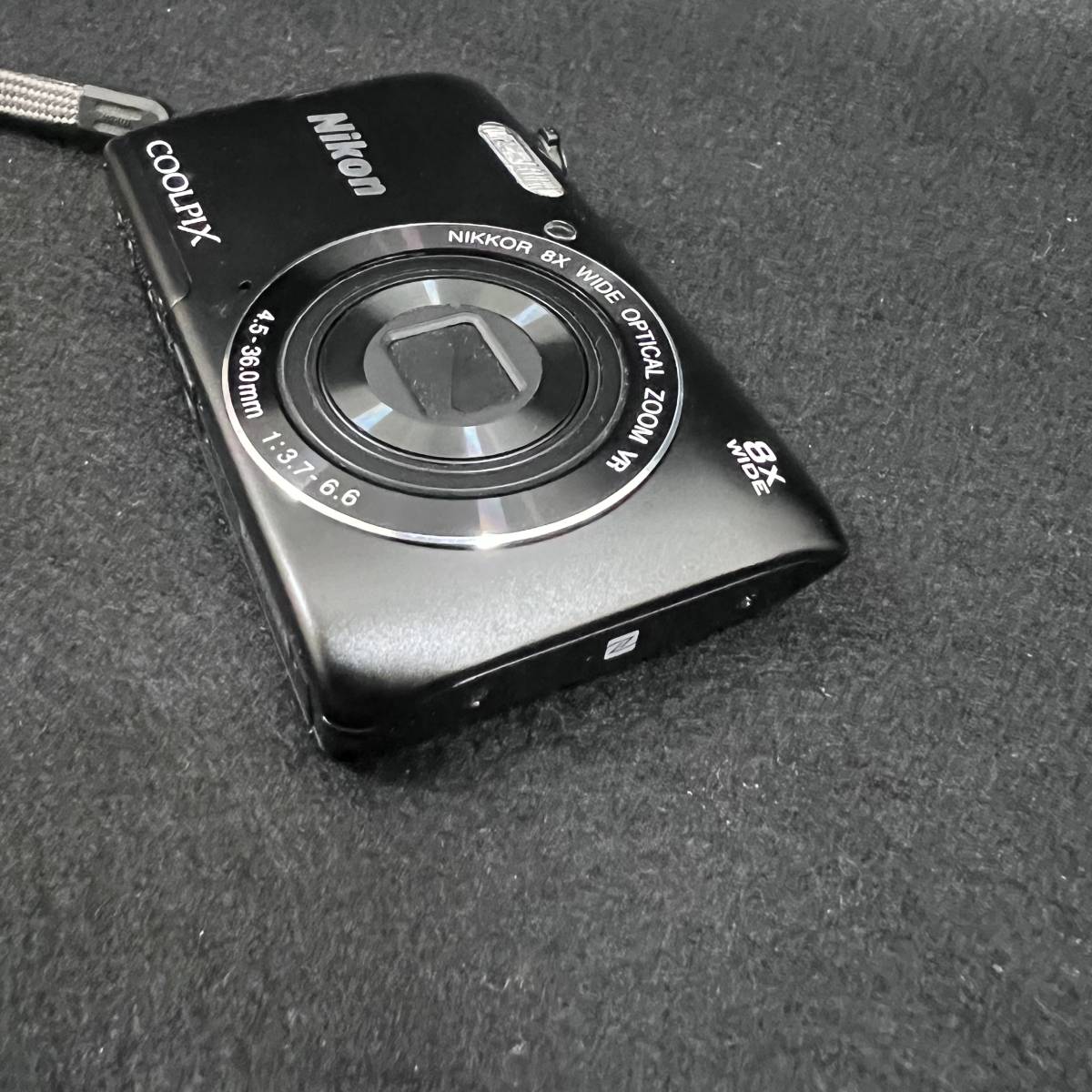 ★☆Nikon COOLPIX S3700 通電確認済み ニコン クールピクス コンパクトデジタルカメラ ブラック #3016☆★_画像7