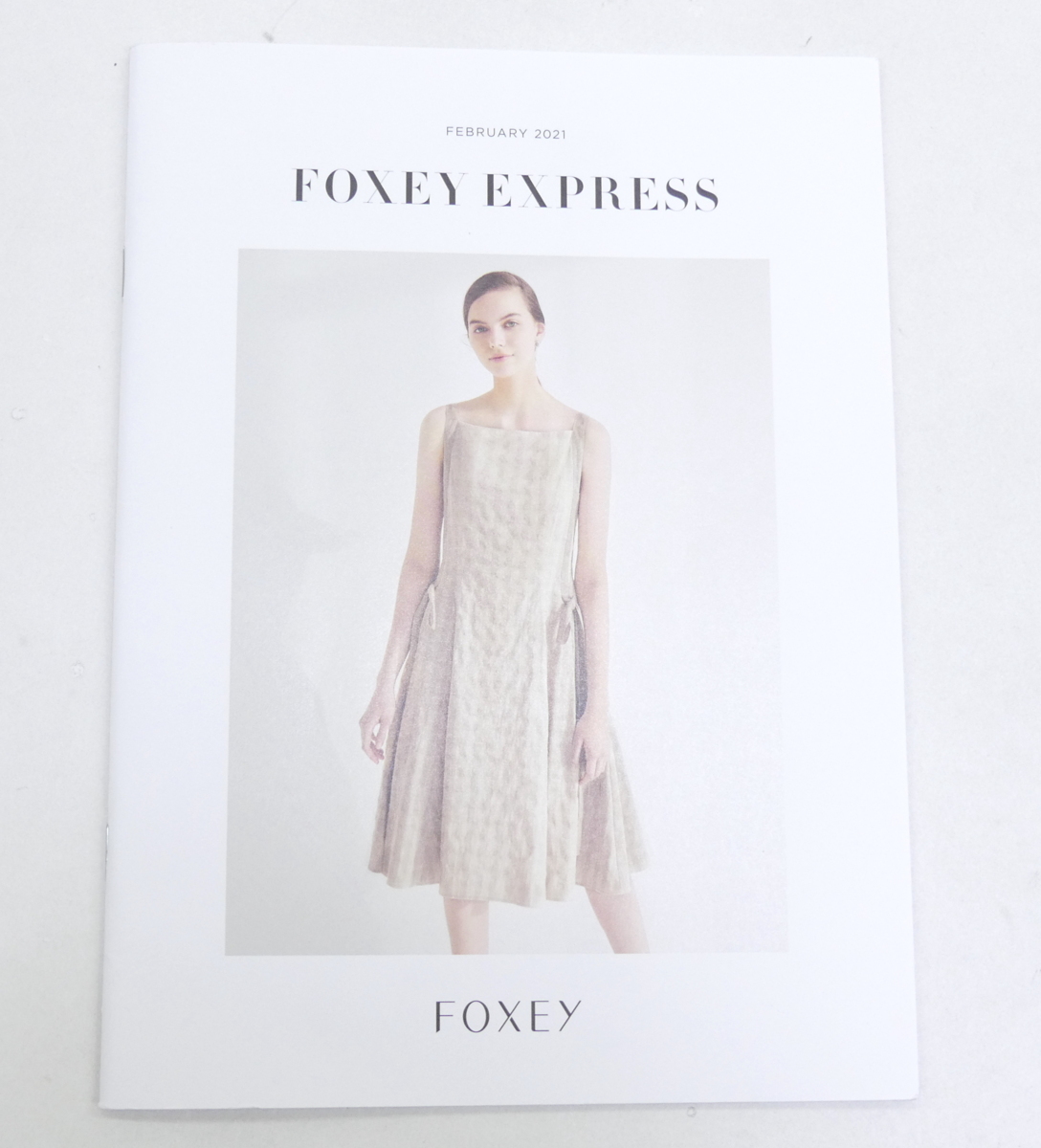 FOXEY ドレス ワンピース リネンウェーブ 40 ナチュラル リネンBLEND '21年２月DM表紙 41885_画像6