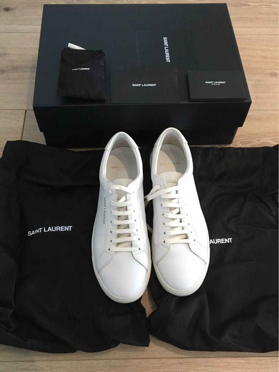 サンローラン メンズ アンディ ローカット スニーカー ホワイト サイズ42 約27cm SAINT LAURENT